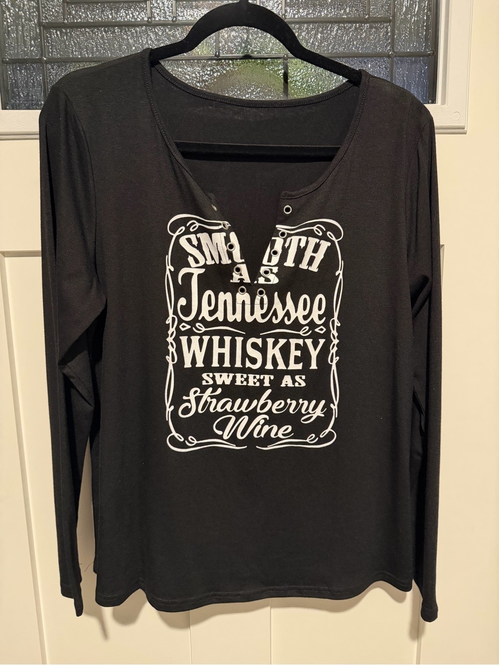 Black Long-Sleeve Graphic Tee - Tennessee Whiskey Print